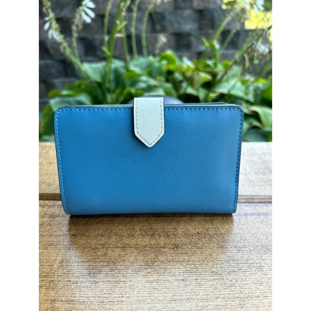 Kate Spade Staci Niagara Blue Colorblock Crossbody Bag Wallet Set EUC Designer